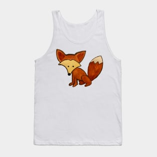 Red Fox: Watercolor Cartoon Tank Top